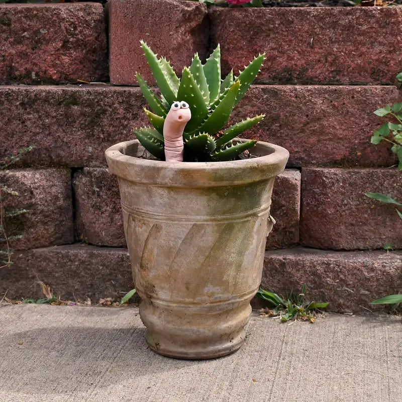 2pcs Funny Thirsty Worm Plant Decor