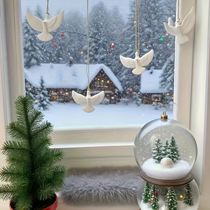 “Lonely Dove” – 4-Piece Realistic Dove Pendant Set