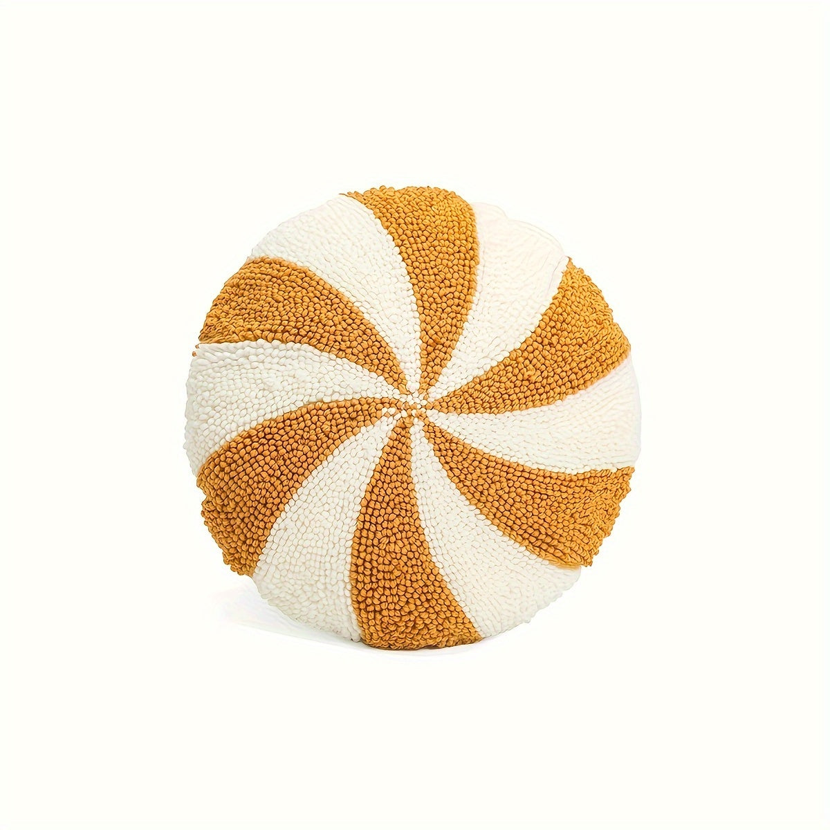 “Holiday Stripes” – Classic Round Christmas Throw Pillow