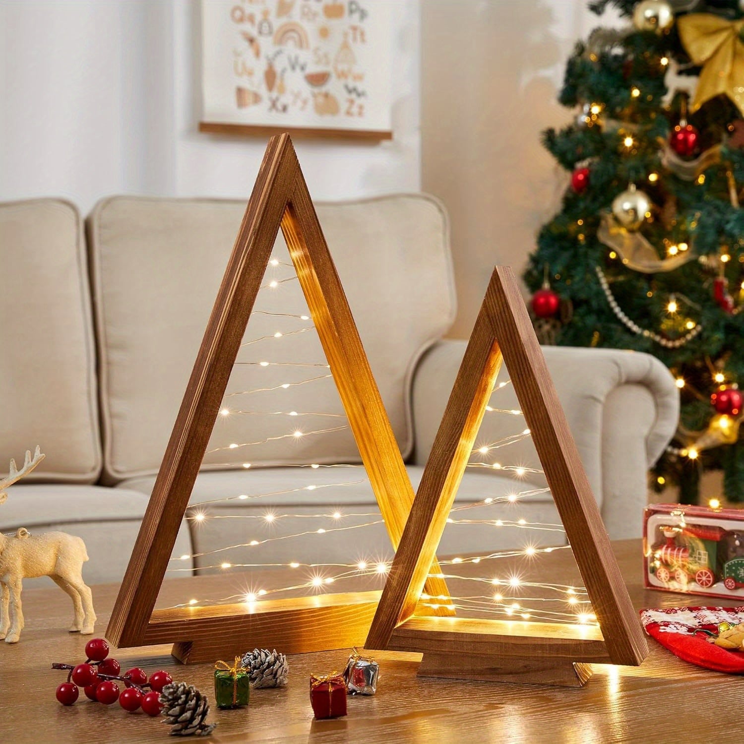 Rustic Glow LED Tabletop Trees