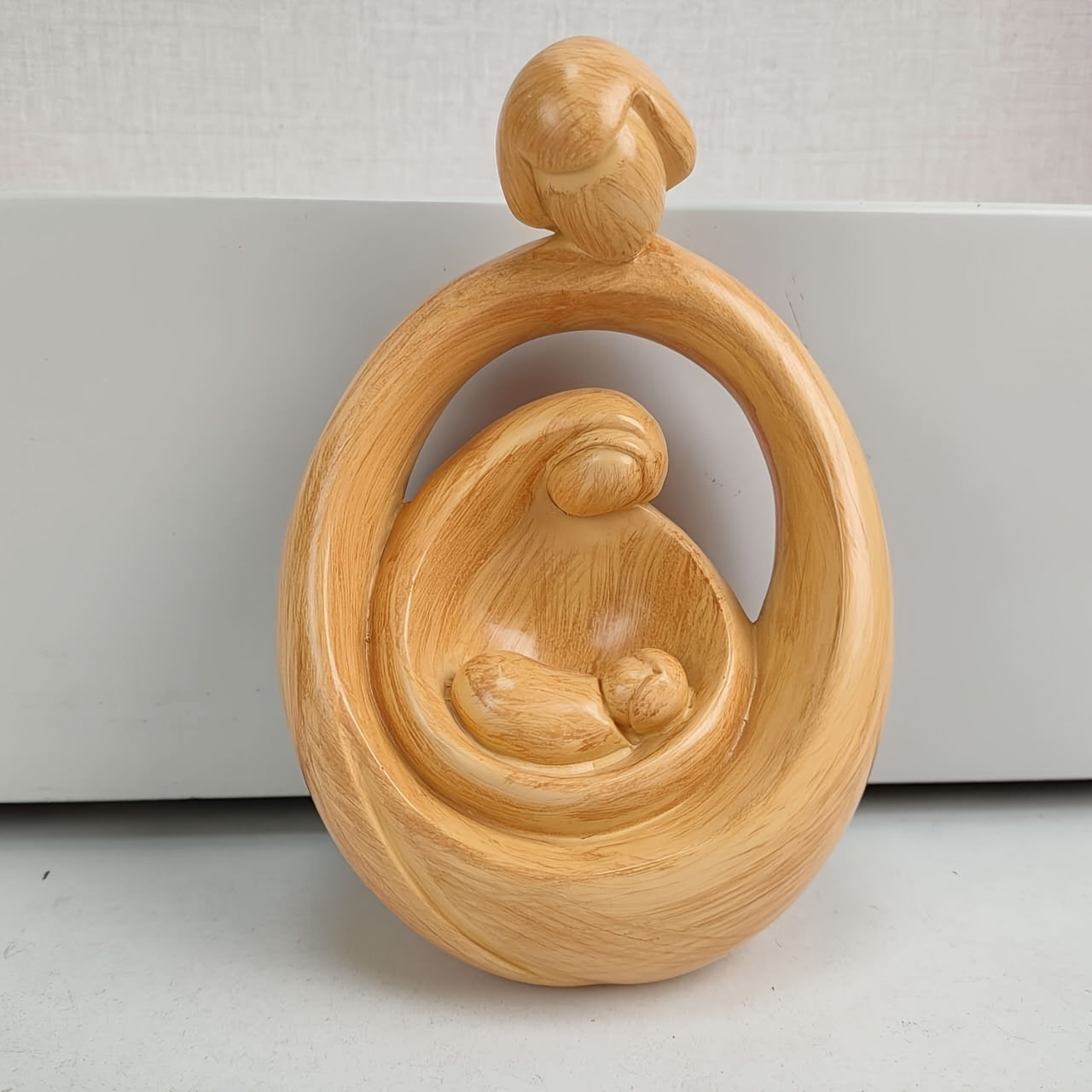 “Serene Manger” – Handcrafted Resin Nativity Scene Figurine