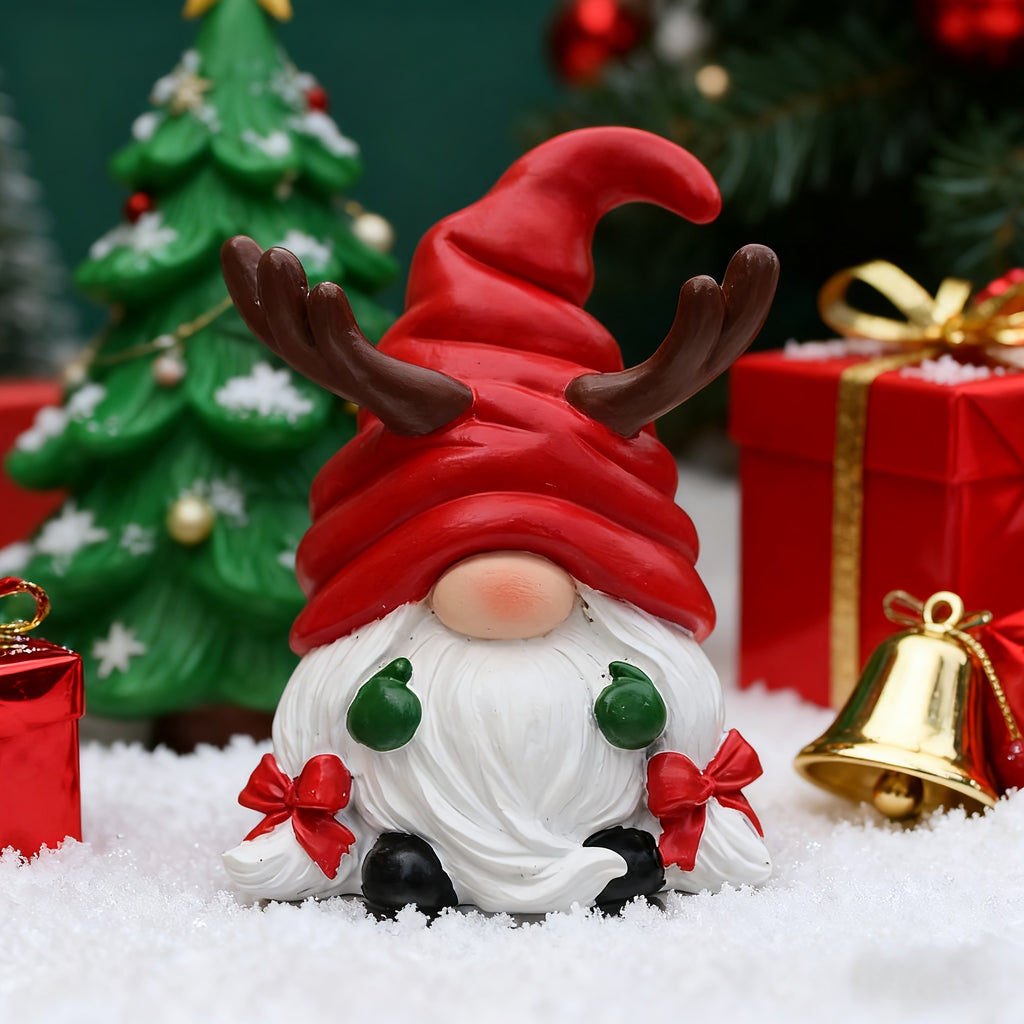 FrostyFable™ Handmade-Style Christmas Resin Gnome