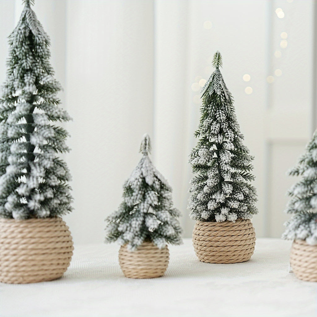 Snowy Spruce Mini Tree Quartet