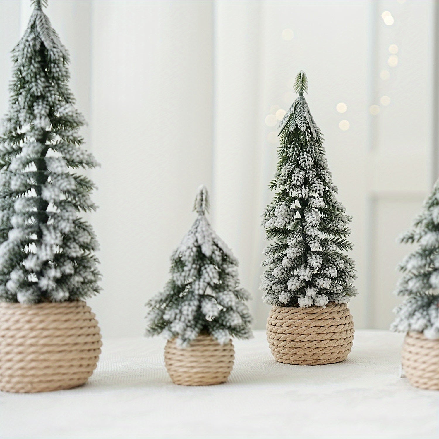 Snowy Spruce Mini Tree Quartet