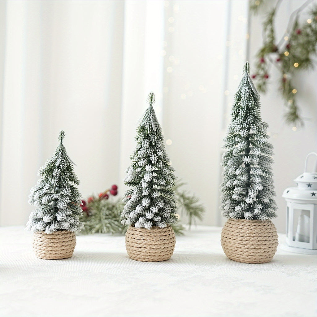Snowy Spruce Mini Tree Quartet