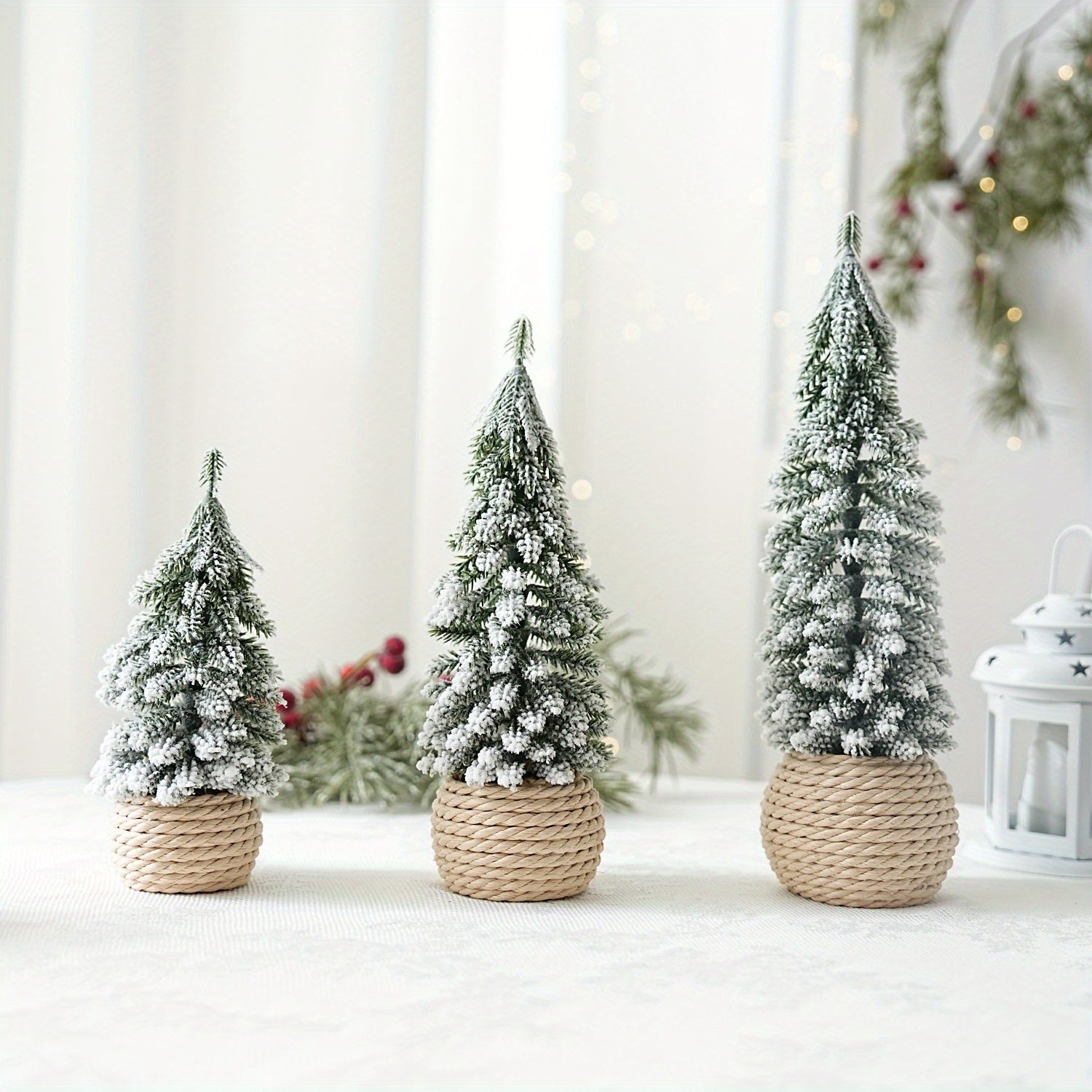 Snowy Spruce Mini Tree Quartet