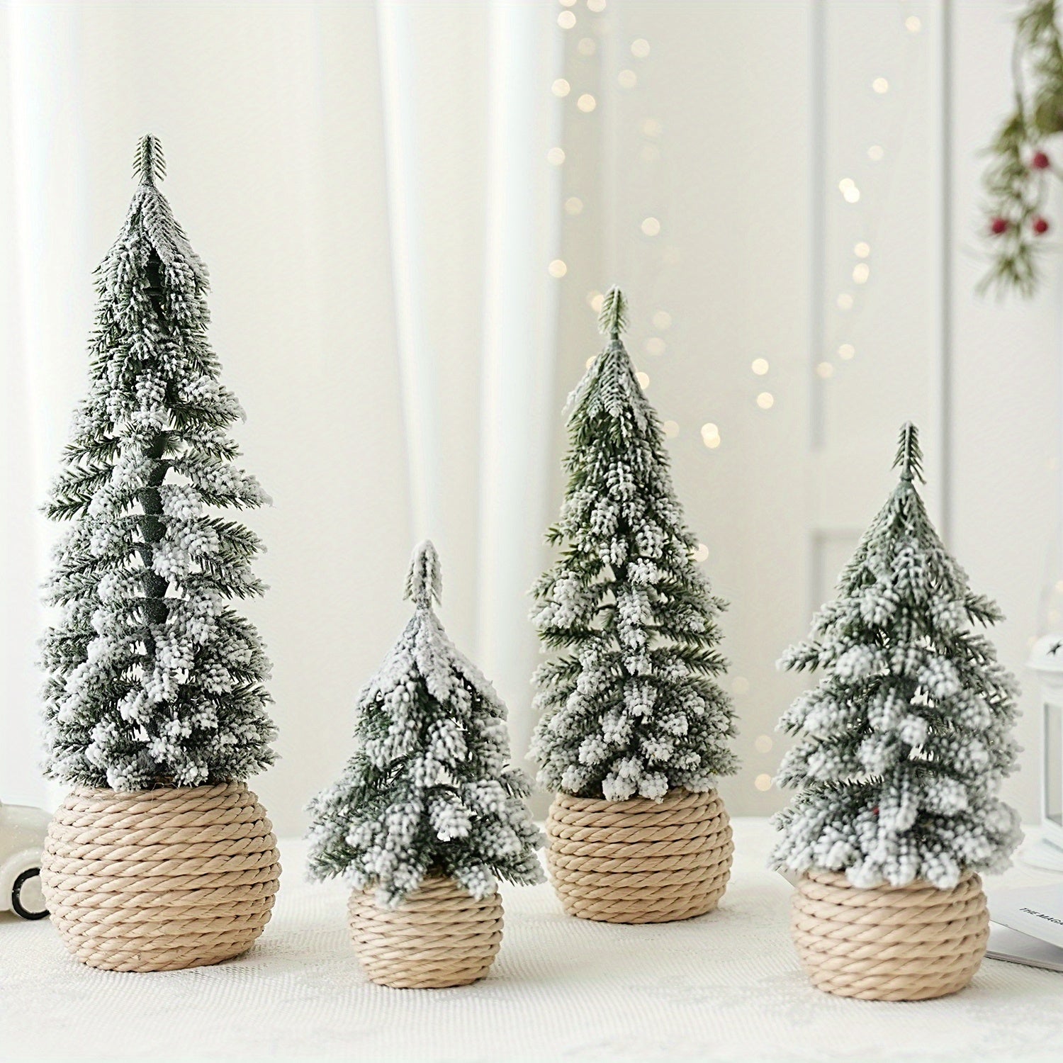 Snowy Spruce Mini Tree Quartet