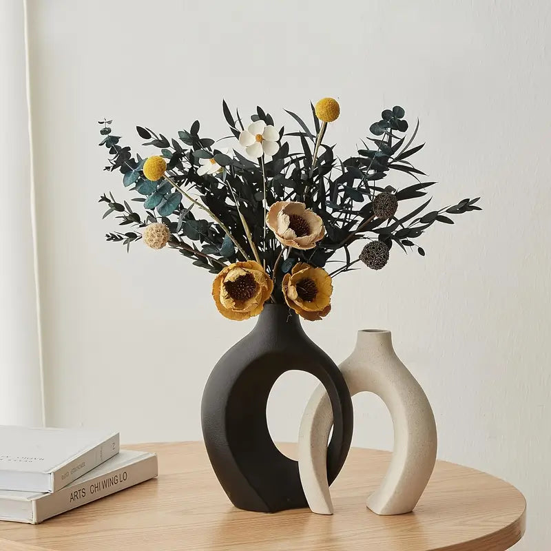 NoirLinéa – Monochrome Vase Duo