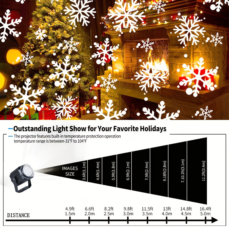 “SnowGlow Pro” – USB-Powered LED Snowflake Projector