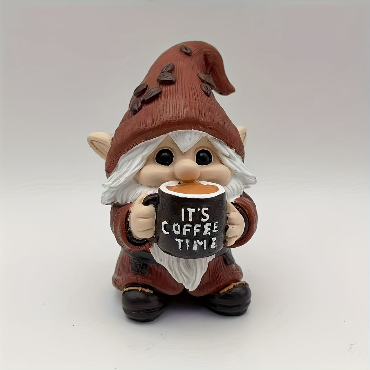 BrewBuddy™ Coffee-Loving Gnome Resin Figurine