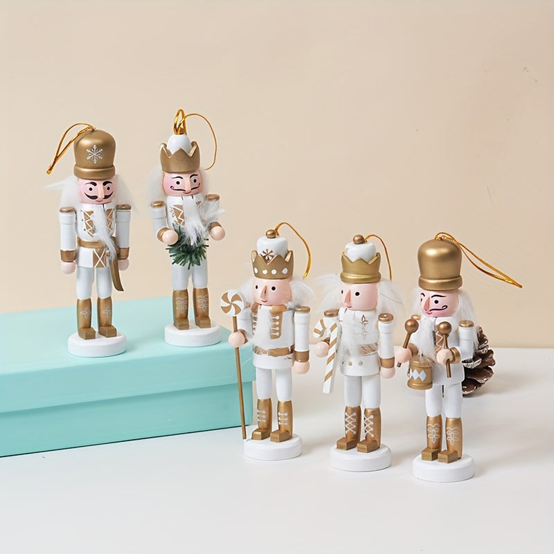 “Tiny Traditions” – 5" Whimsical Wooden Nutcracker Christmas Ornament