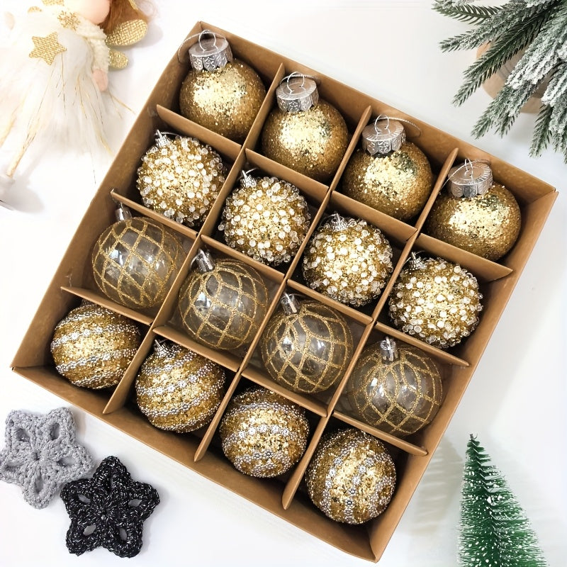 Evergreen Sparkle Ornaments – Multicolor Christmas Ball Set