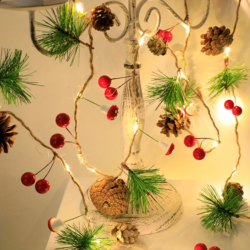 Woodland Glow LED Pine Needle Light String
