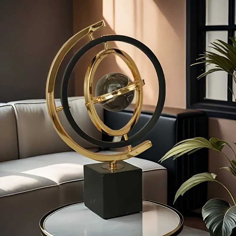 Orbique - Abstract Metal Globe Sculpture