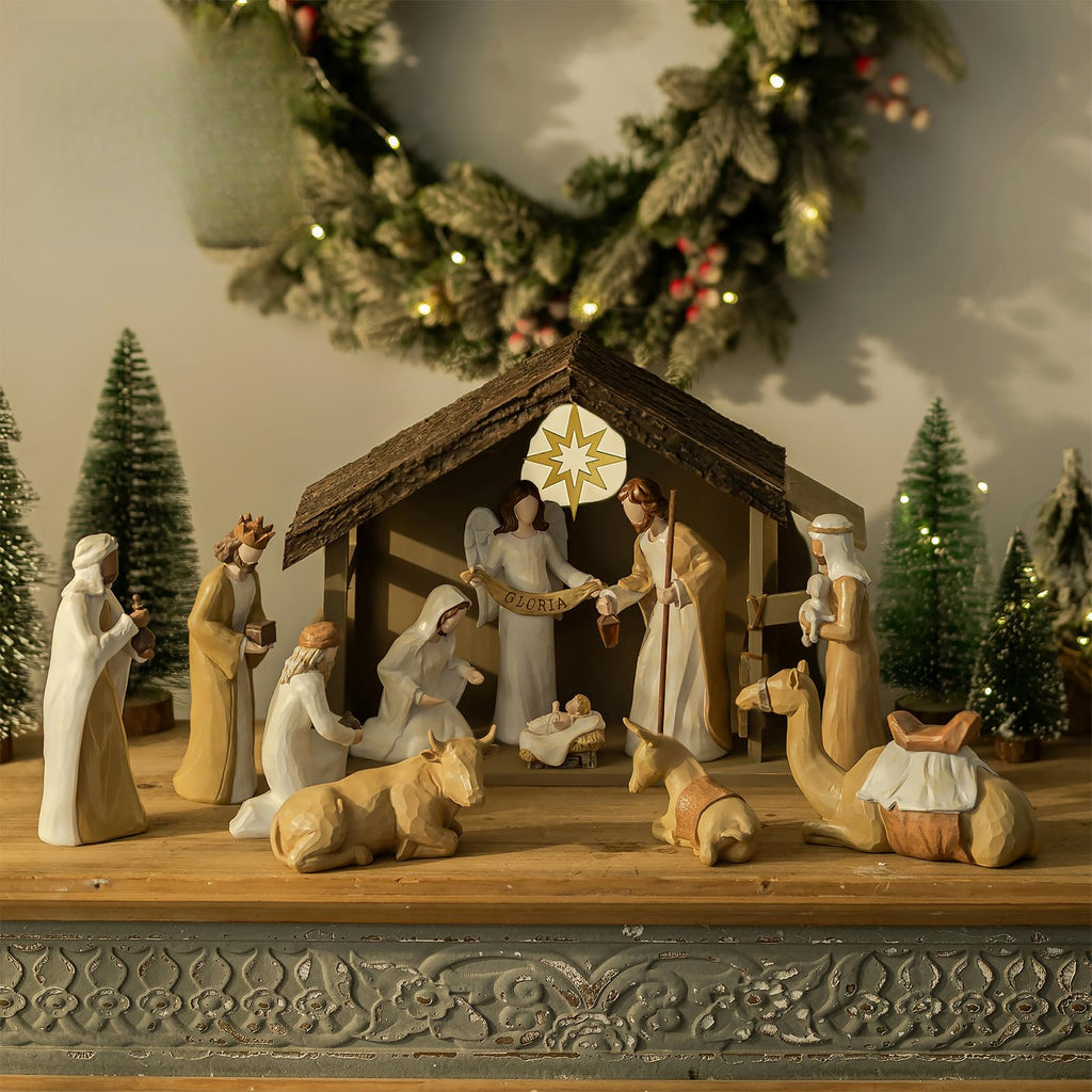 “Bethlehem Blessings” – Handmade Resin Nativity Scene Sculpture