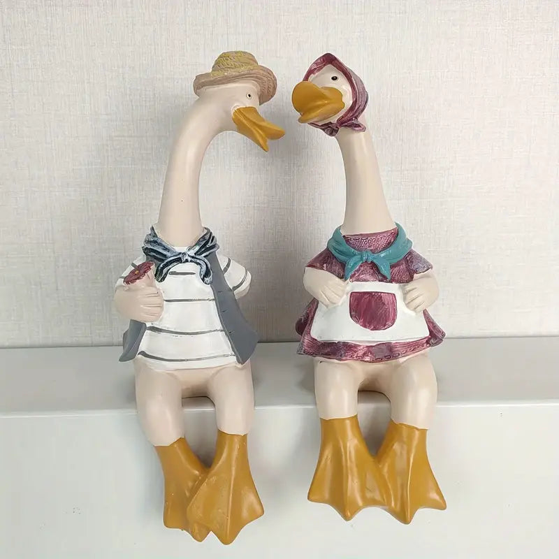 Amour d'Automne – Duck Lovers in Resin