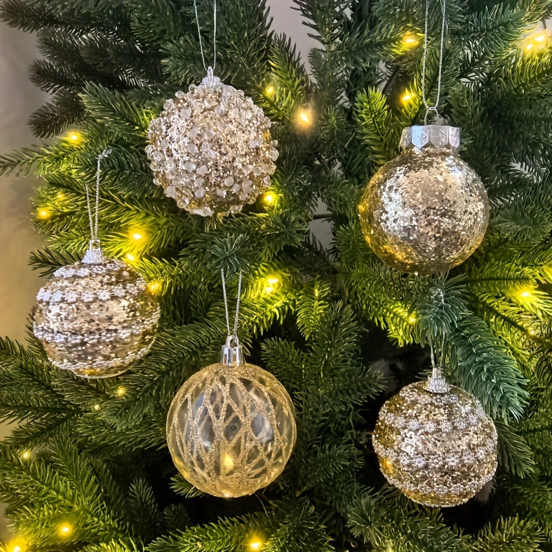 Evergreen Sparkle Ornaments – Multicolor Christmas Ball Set