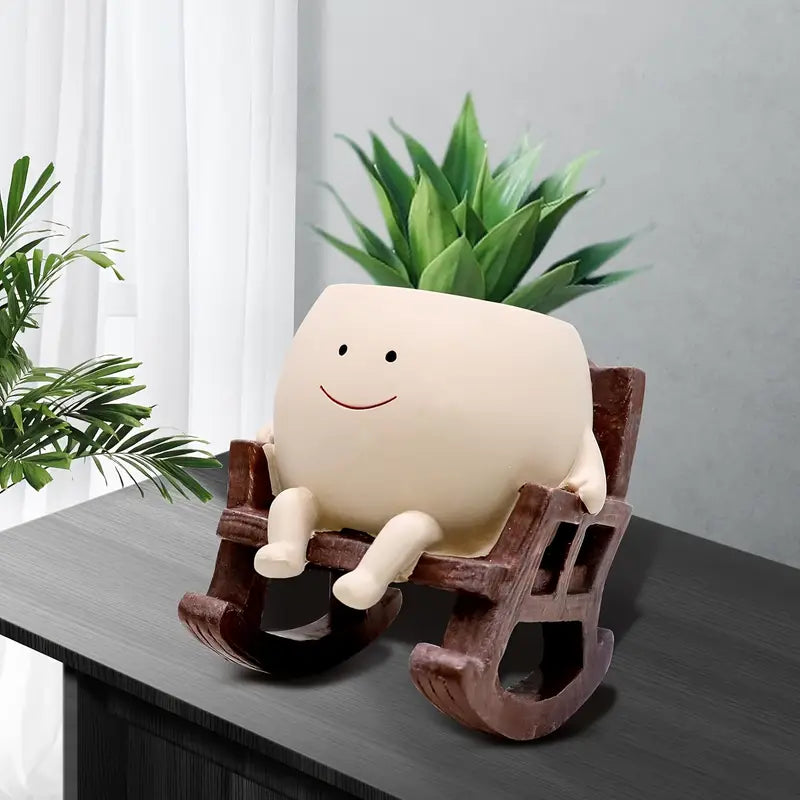 Planture – Contemporary Resin Planter Pot with Drainage