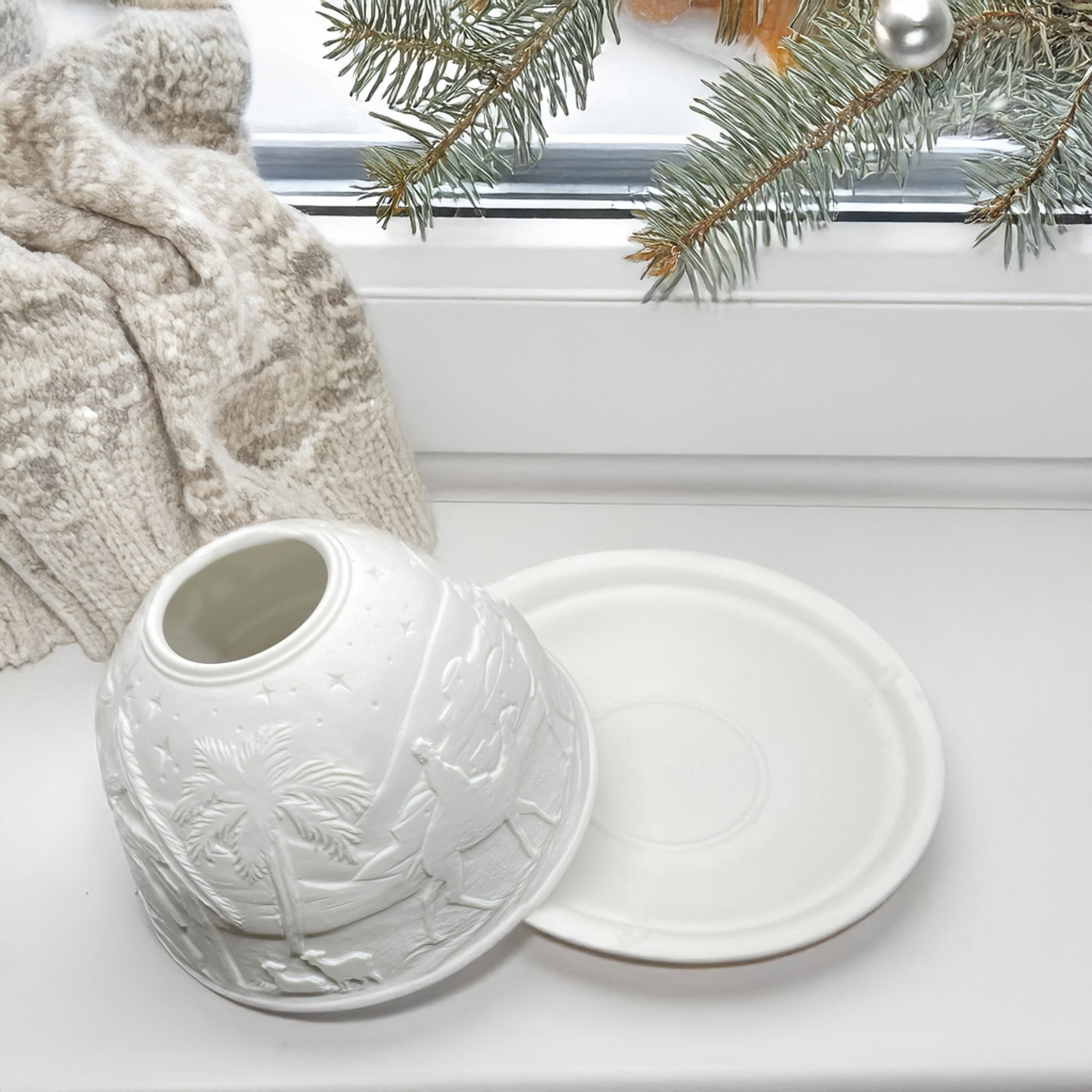 “Holy Glow” Porcelain Dome Tealight Holder