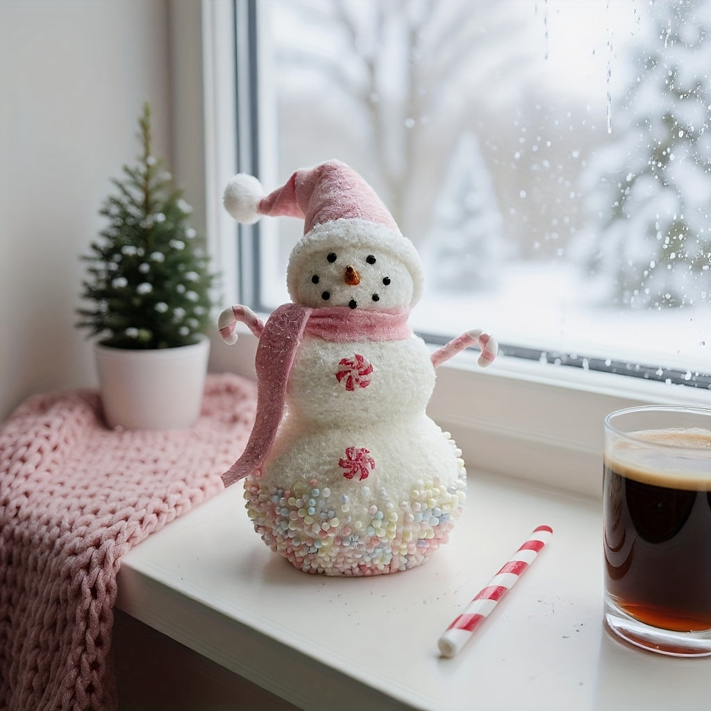 SweetCheer™ 12.6" Handmade Candy-Series Snowman Ornament