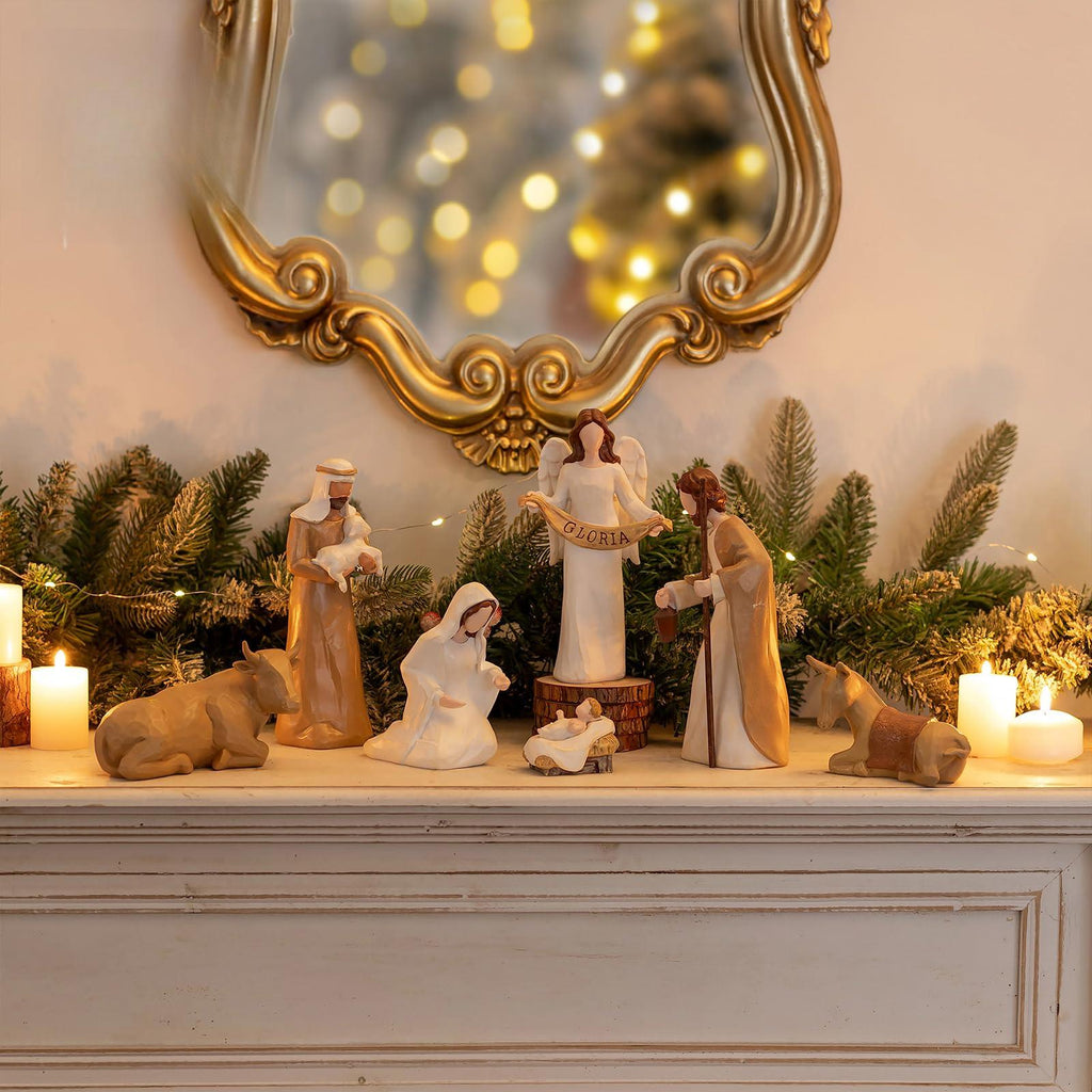 “Bethlehem Blessings” – Handmade Resin Nativity Scene Sculpture