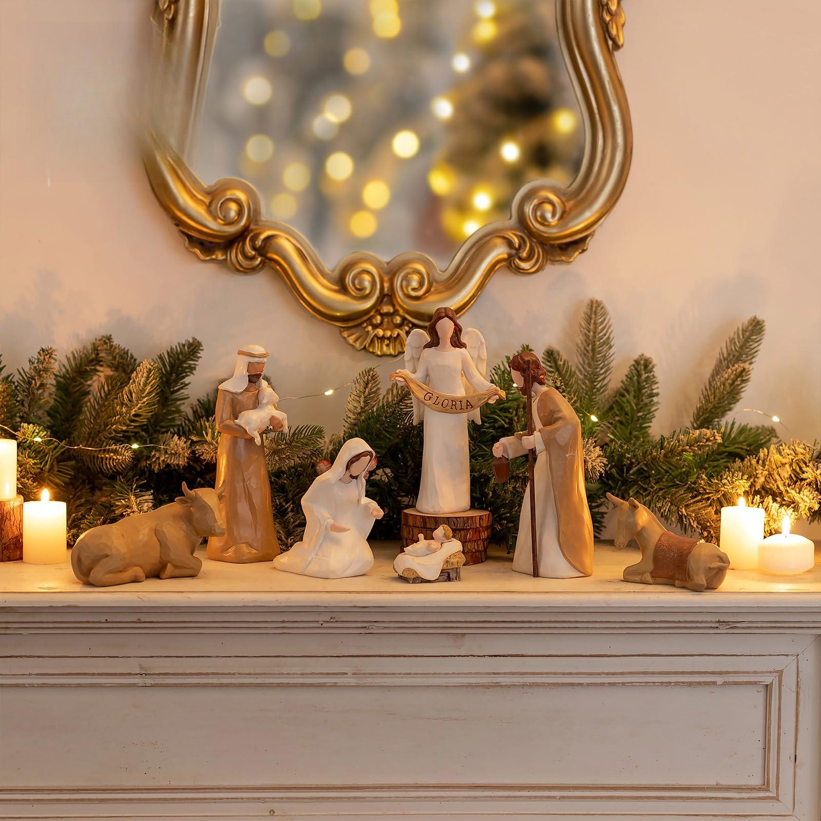 “Bethlehem Blessings” – Handmade Resin Nativity Scene Sculpture