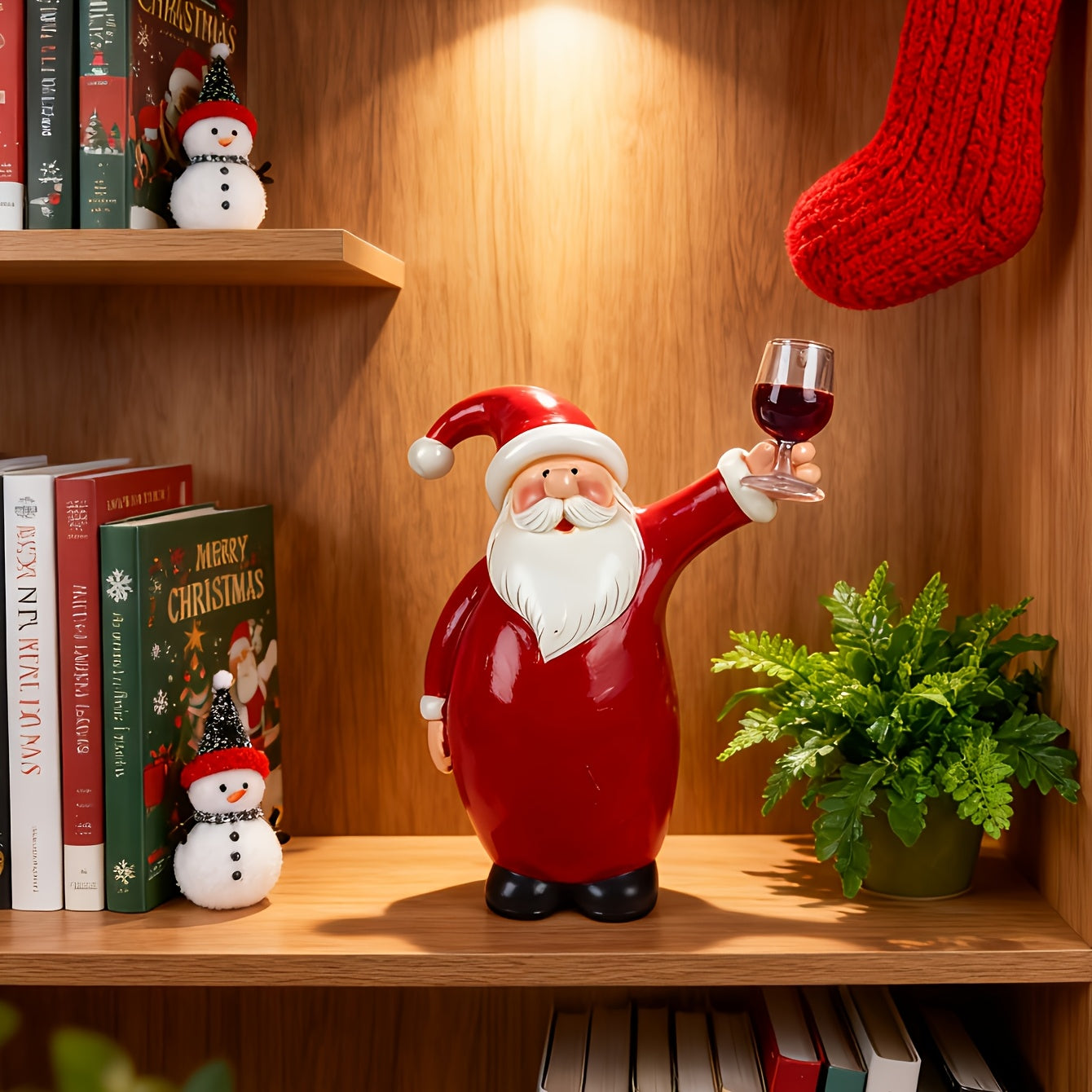 VinoSanta™ Christmas Wine Santa Claus Resin Figurine