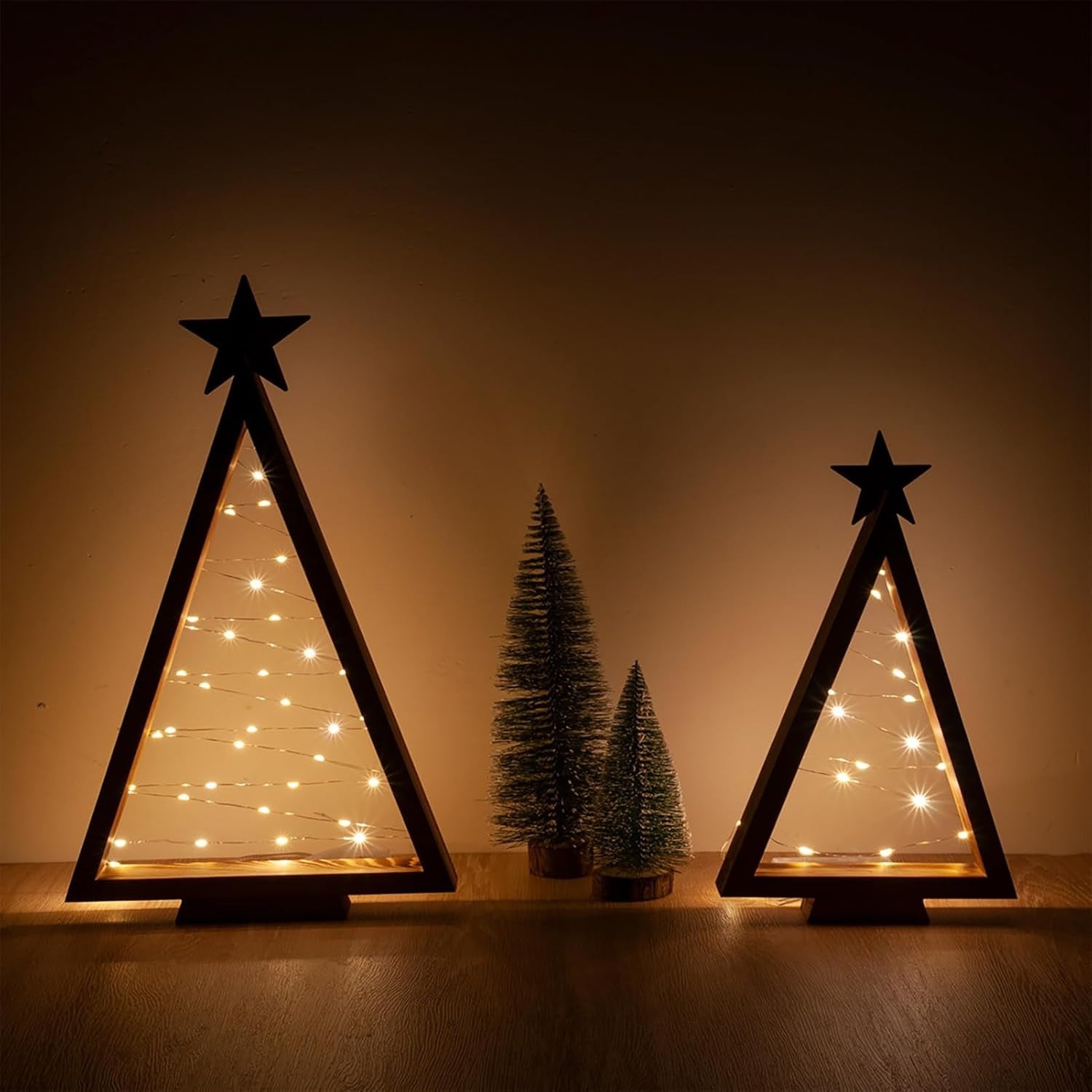 Rustic Glow LED Tabletop Trees