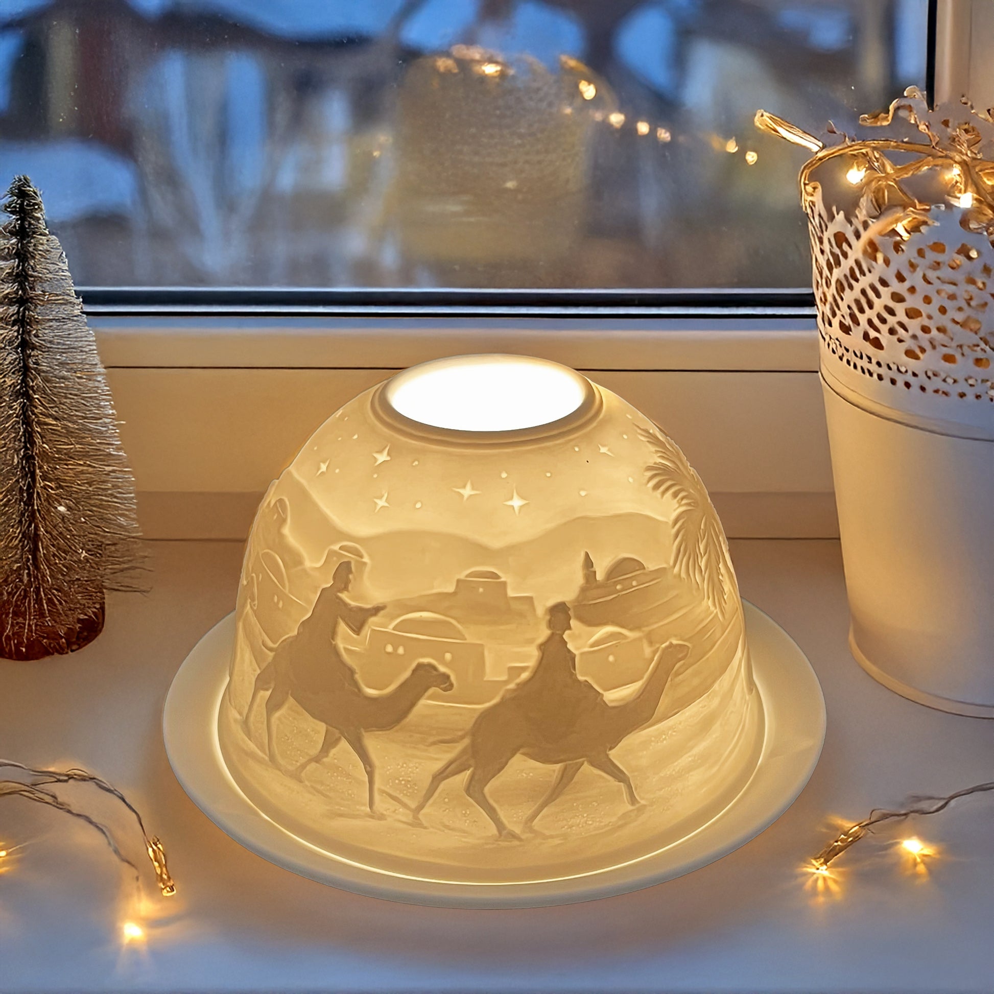 “Holy Glow” Porcelain Dome Tealight Holder