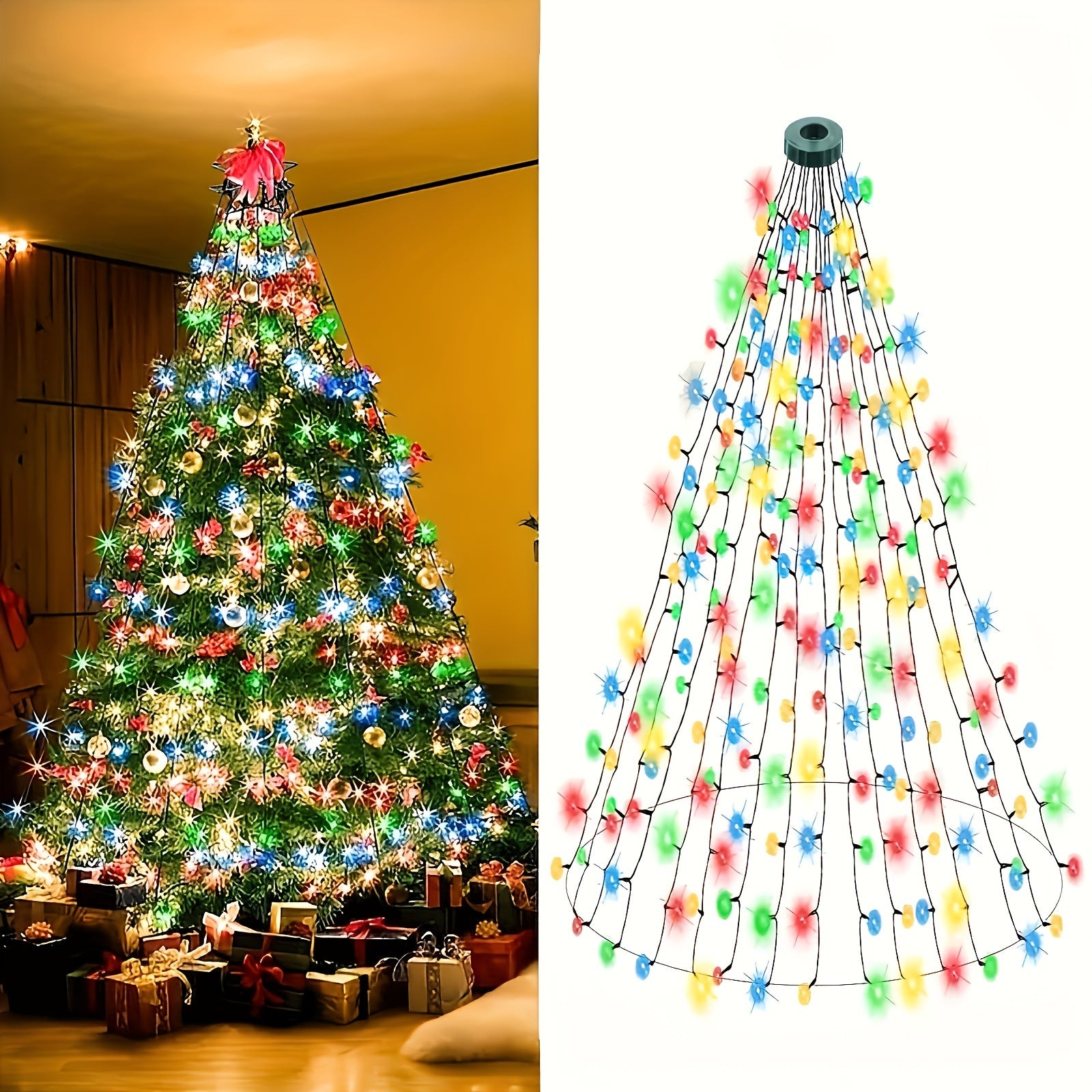 "TwinkleJoy” – USB-Powered Christmas Tree Lights with 8 Modes & Remote Control