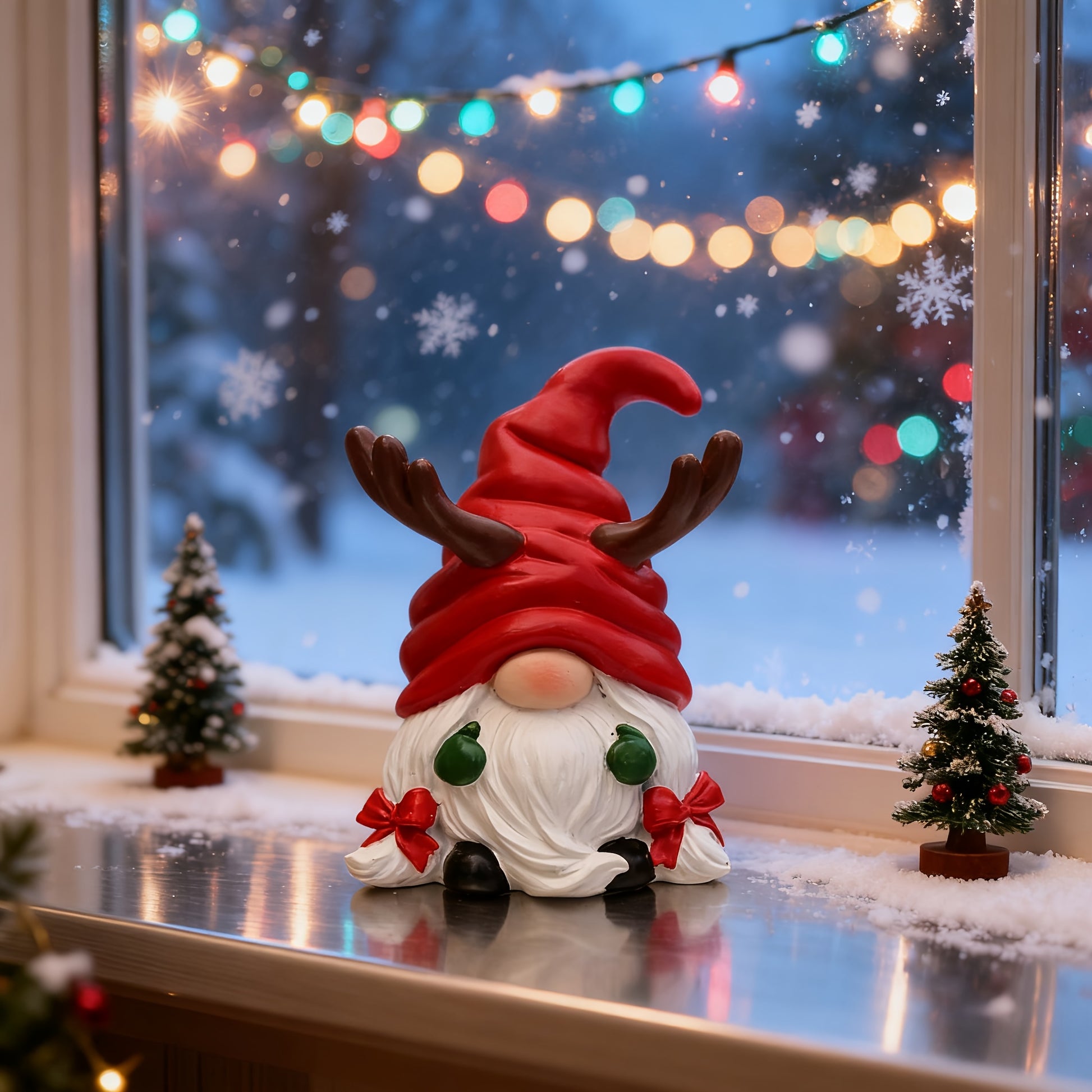 FrostyFable™ Handmade-Style Christmas Resin Gnome