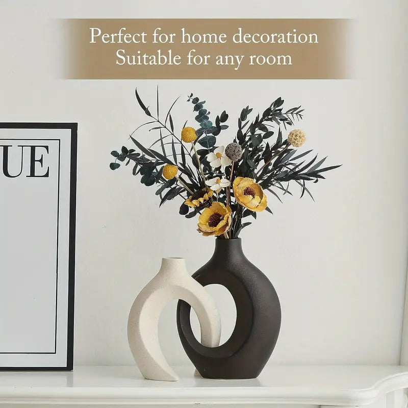 NoirLinéa – Monochrome Vase Duo