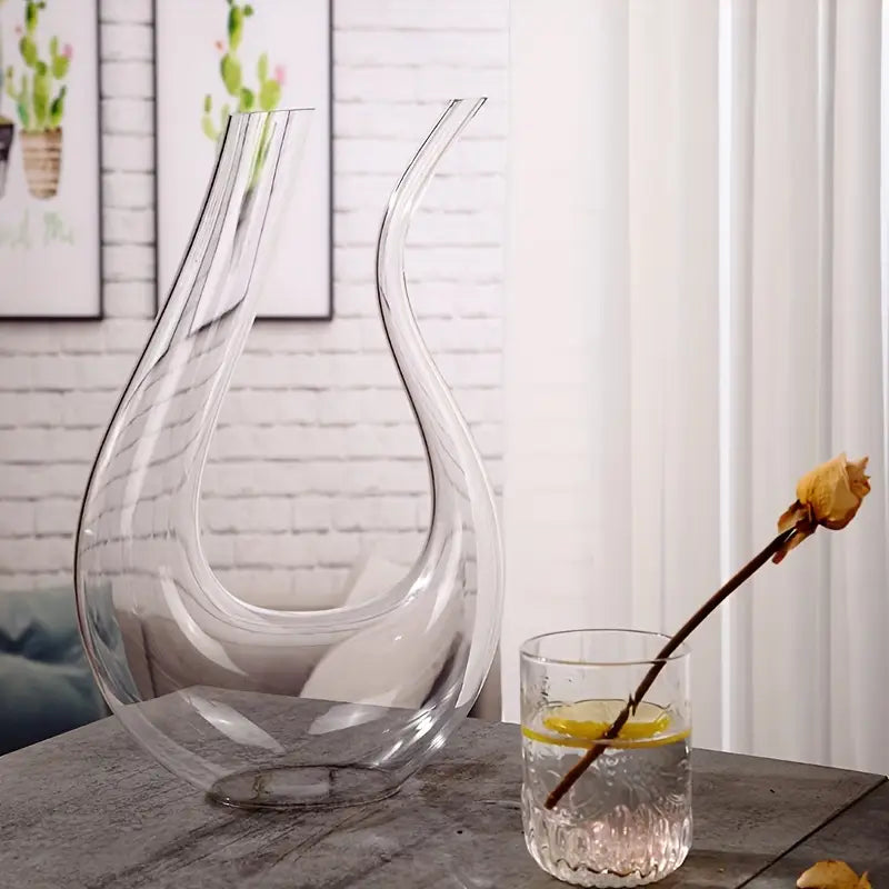 Elegant Crystal™ | U-Shaped Wine Decanter