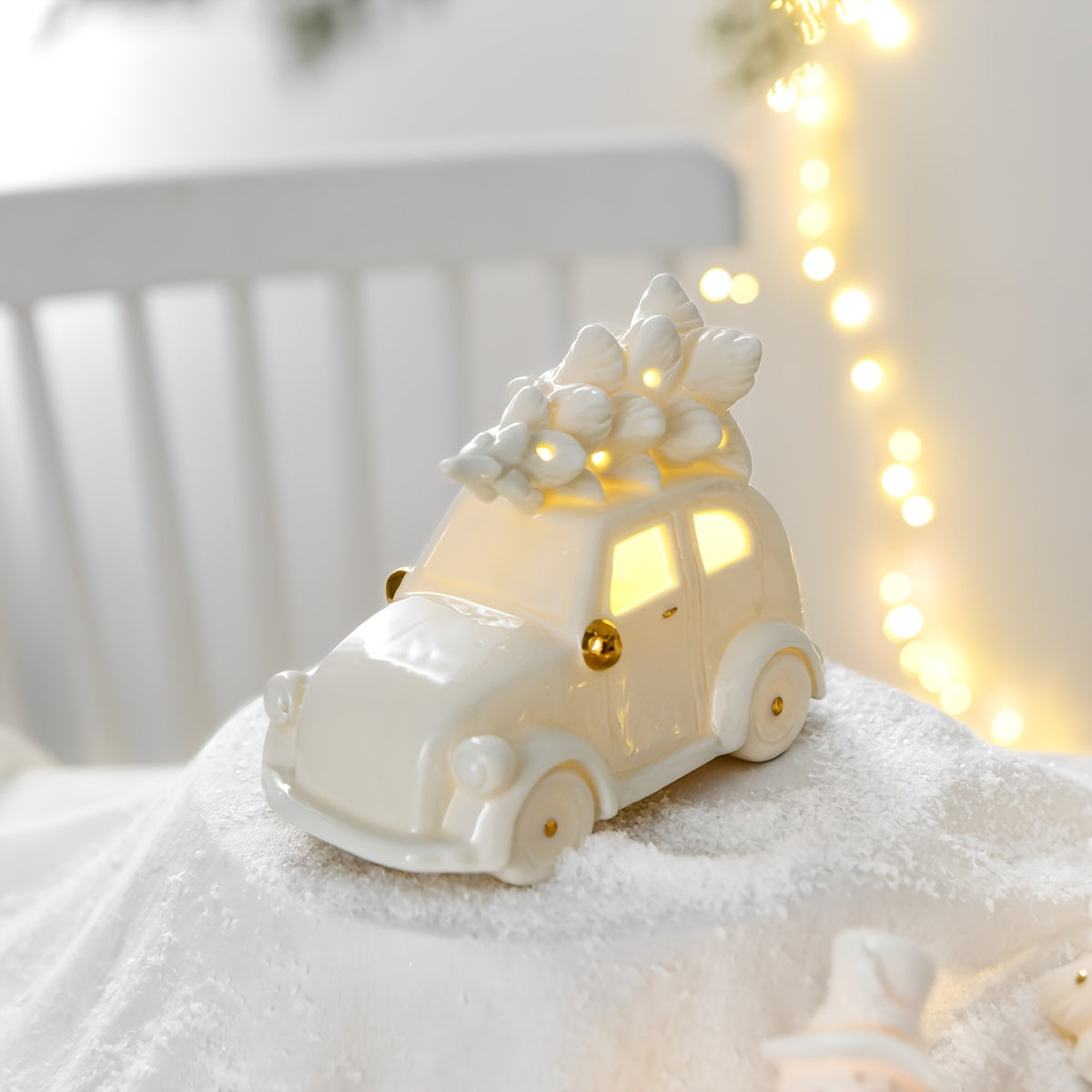 GlowFest™ Self-Lit Snowman & Mini Tree Hanging Ornament