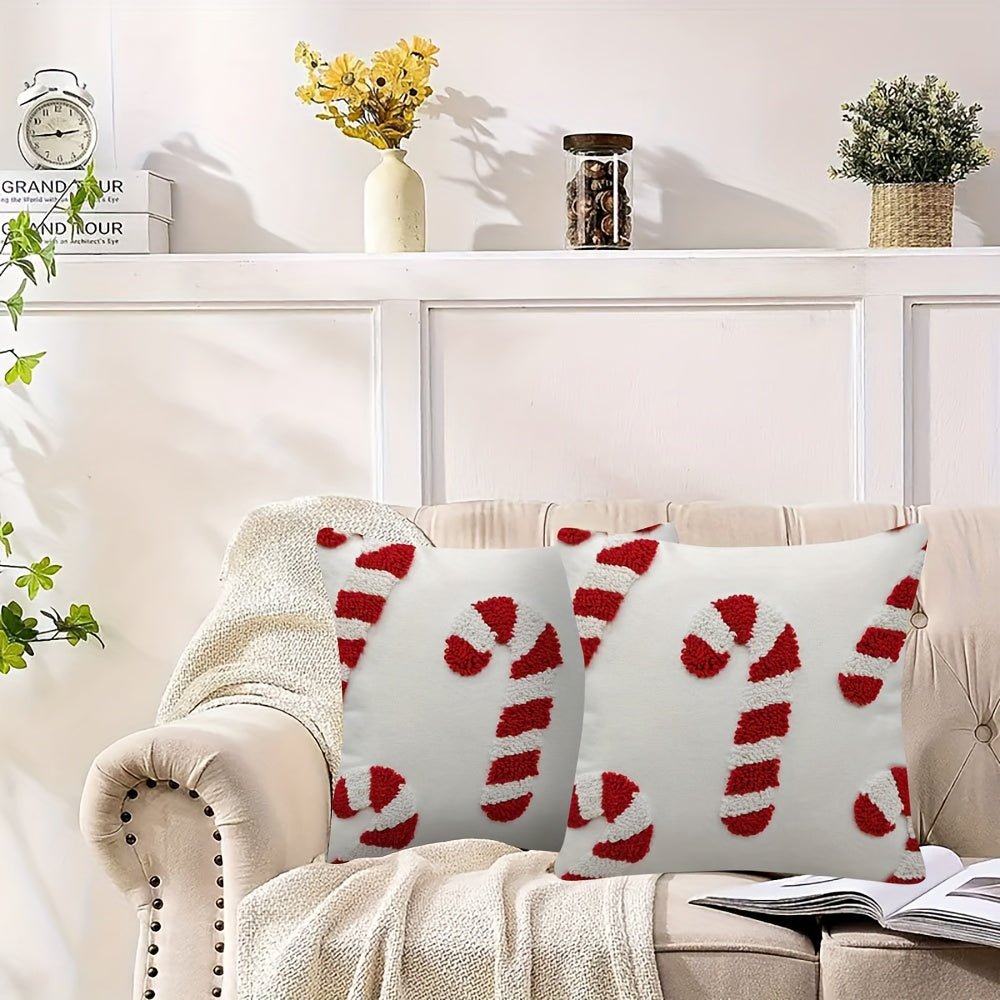 CandyCuddle™ 2-Piece 18x18" Plush Throw Pillow Covers