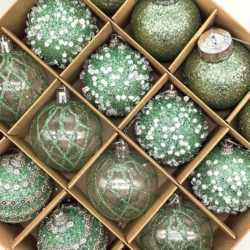 Evergreen Sparkle Ornaments – Multicolor Christmas Ball Set