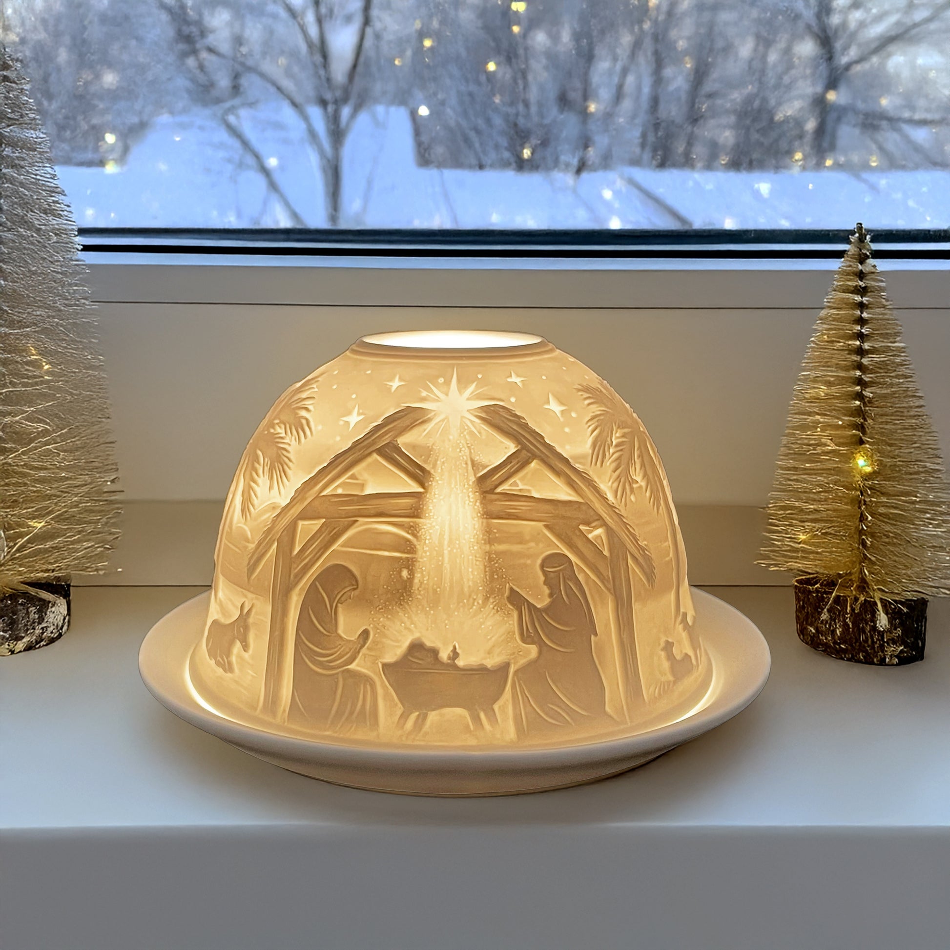 “Holy Glow” Porcelain Dome Tealight Holder