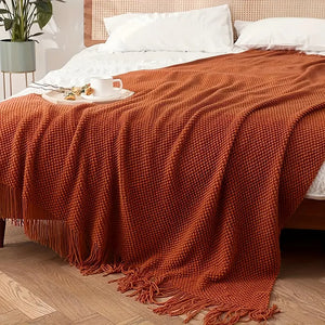 Golden Ember Blanket – Refined Autumn Warmth