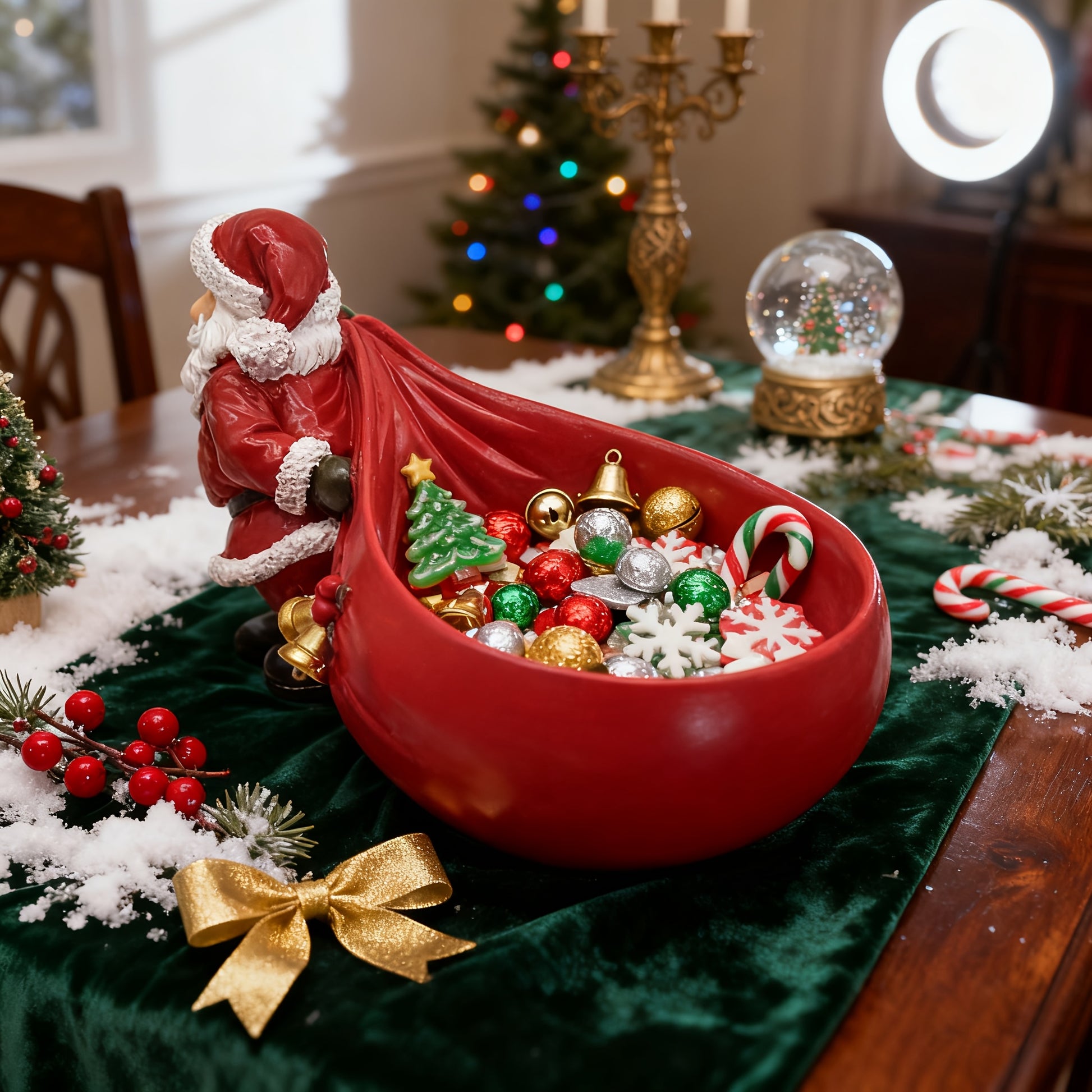 “Classic Seasons Santa” – Handcrafted Resin Santa Claus Figurine