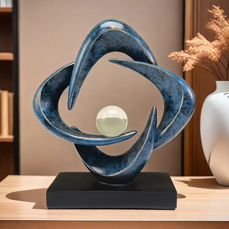 Opaline Horizon – Glossy Resin Art Sculpture