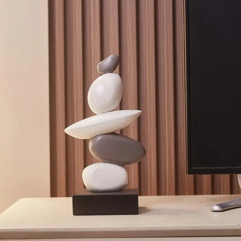 Zen Balance – Y-Resin Stone Stacking Sculpture