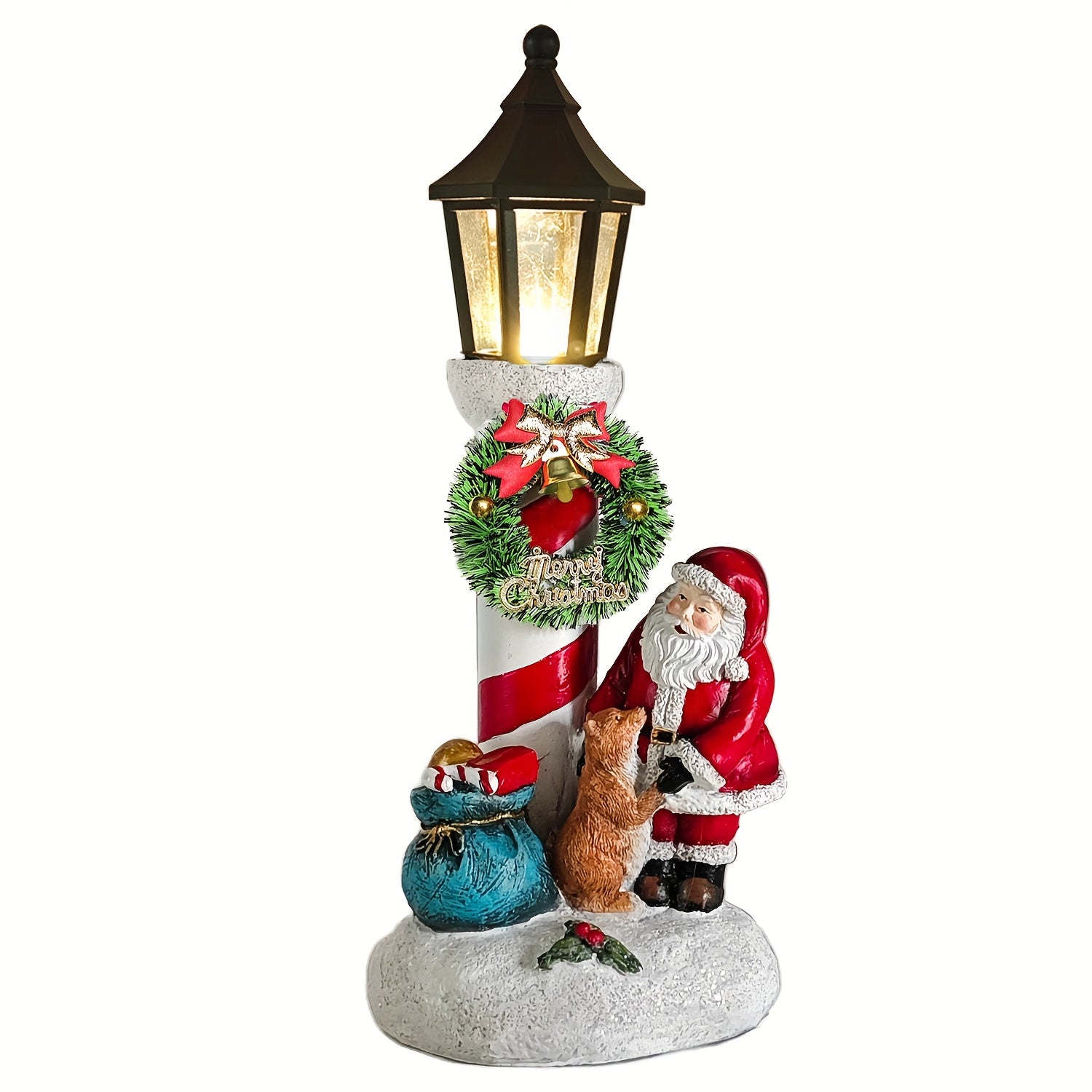 LumiFest™ LED Snowman & Santa Claus Resin Statue