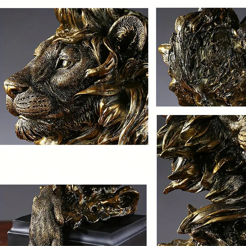 Majestic Resin Lion Statue