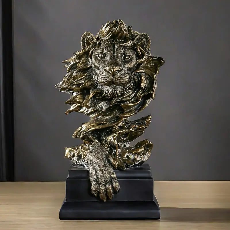 Majestic Resin Lion Statue