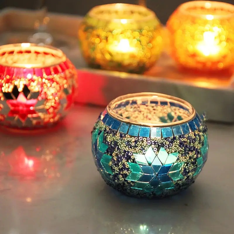 Lustra™ | 4-Piece Glass Candle Holder Set