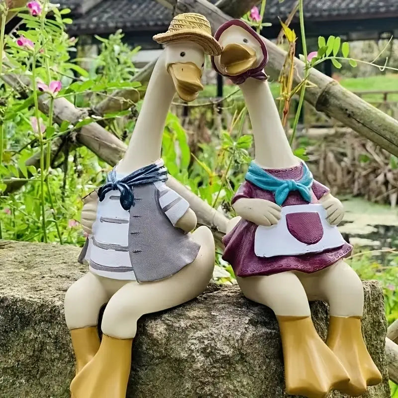 Amour d'Automne – Duck Lovers in Resin