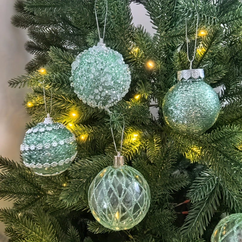Evergreen Sparkle Ornaments – Multicolor Christmas Ball Set