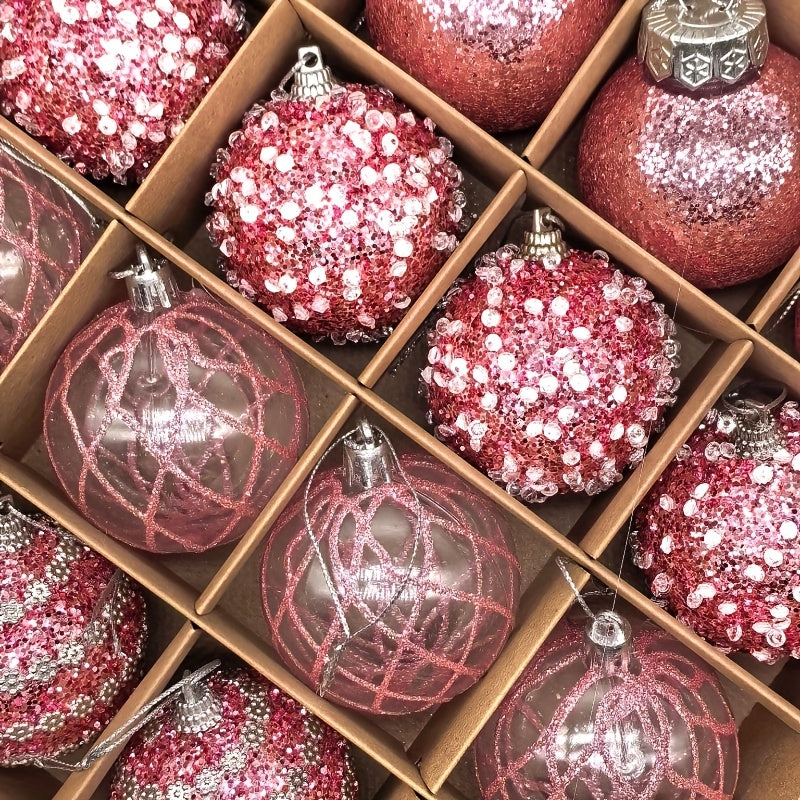 Evergreen Sparkle Ornaments – Multicolor Christmas Ball Set