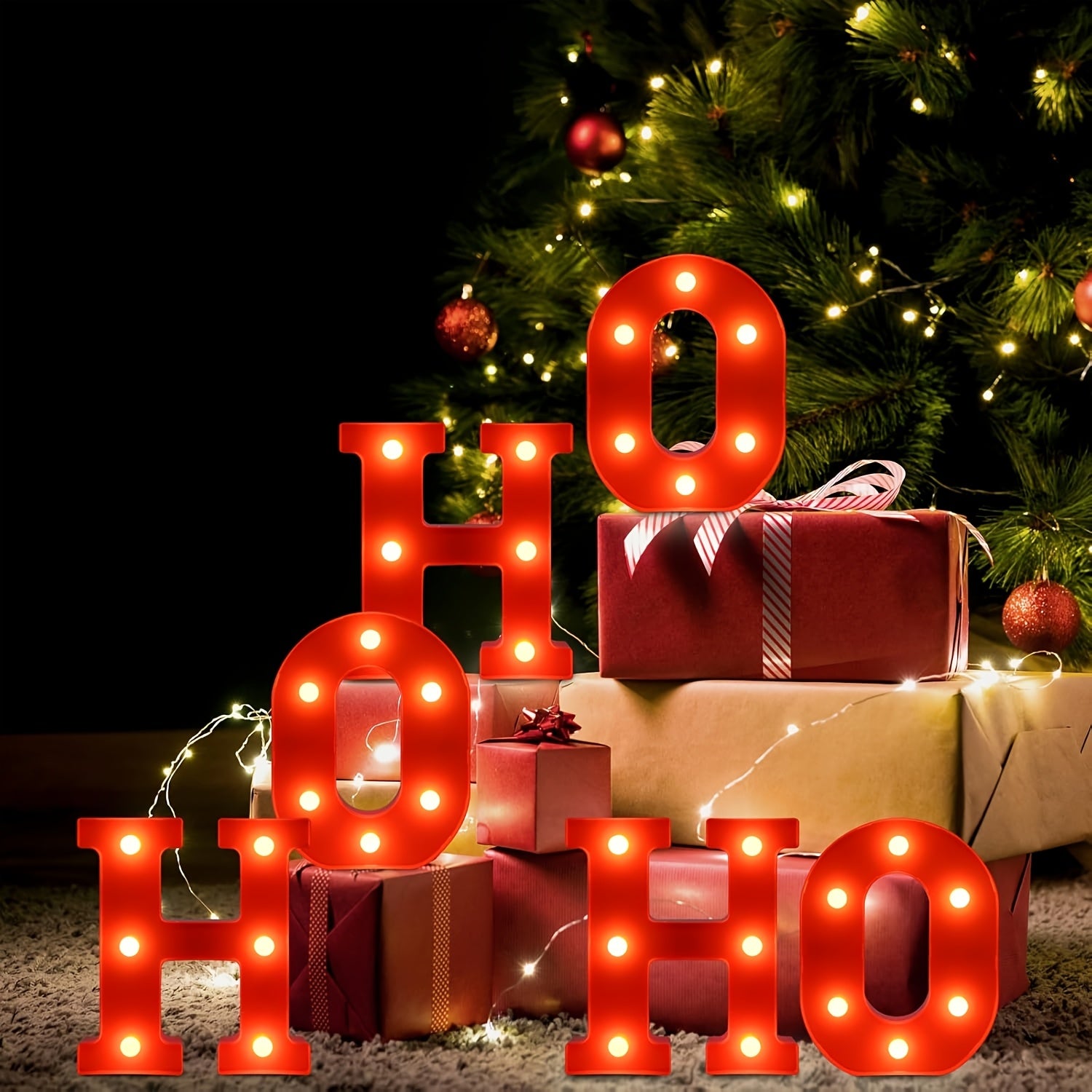 “HOHOHO Glow” – 6-Piece LED Christmas Letter Lights