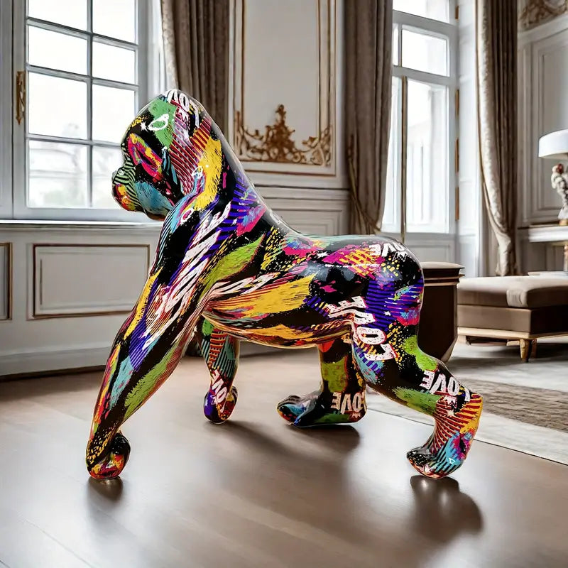 Graffiti Gorilla Sculpture - LOVE Edition